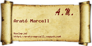 Arató Marcell névjegykártya