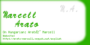 marcell arato business card